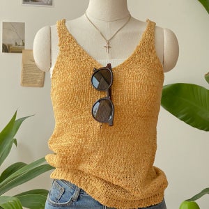 브이시원 니트 민소매 나시티 4color