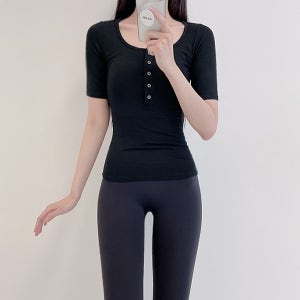 로라벨 로우 필라테스복 요가복 필라테스 상의 옷 커버업 운동복 탑 요가 반팔 슬림 복장