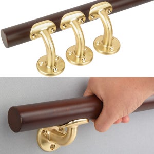 노인 장애인 안전손잡이 원목핸드레일세트 월넛35 GD 1200mm