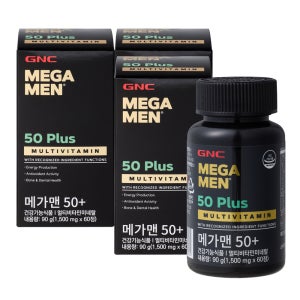GNC 메가맨 50+ 멀티비타민 60정, 3개