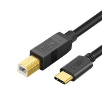 C타입 USB B 미디 케이블 프린터 연결 선 키보드 DAC 오디오 인터페이스 2m