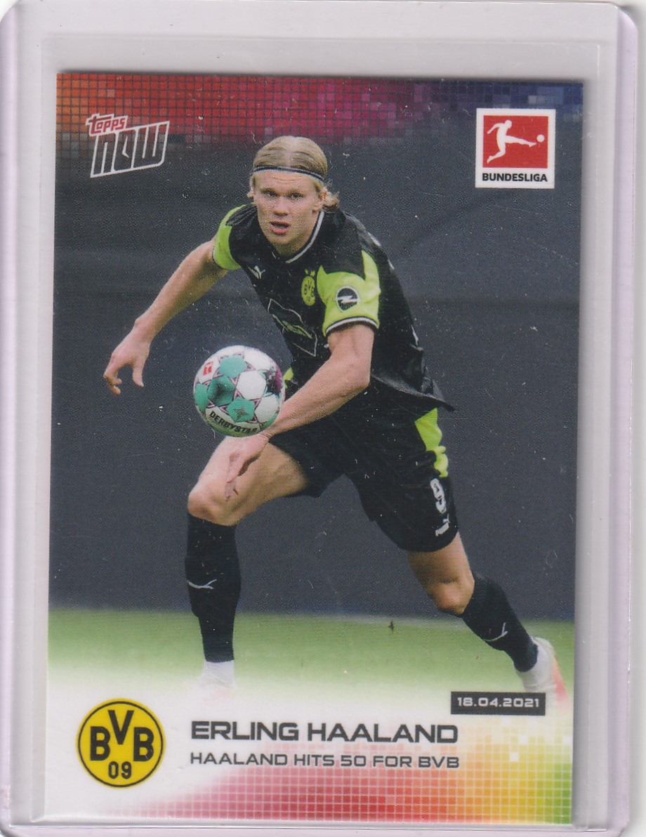 2021 Topps Now Bundesliga 엘링 홀란드 No-172 홀란 축구 카드