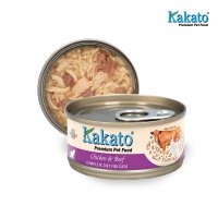 카카토 고양이 수제 습식 사료 캔 치킨&비프 70g