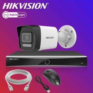 하이크비전IP CCTV세트 풀컬러 음성 4채널PoE녹화기 스마트폰어플 사무실 매장 자가설치