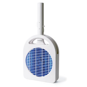 투인원해충킬러 (충전건전지포함) UV LED유인 램프 및 안전망 포함 전기모기채 모기채