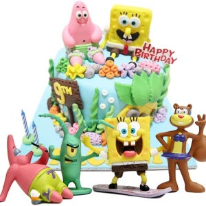 스폰지밥 스펀지밥 2인치 5cm 피규어 플레이세트 장난감 케이크 토퍼 장식