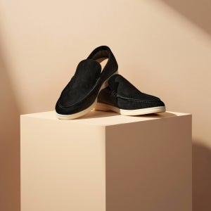 에레노 로퍼 블랙 (스웨이드 양가죽) ERENO LOAFER