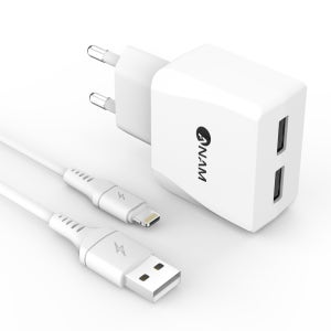 아남 가정용충전기 USB A-8핀 라이트닝 ATC-2P [USB 2포트]
