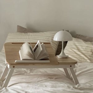 반디즈 접이식 원목 베드 테이블 미니 거실 좌식 다용도 트레이 침대 책상 태블릿 휴대폰 노트북 책상 독서대