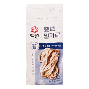 CJ제일제당 백설 중력 밀가루 (수제비/ 칼국수/ 부침/ 만두용) 1kg