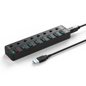 NEXT-UH358-10G 고속충전 속도10G USB3.2 유전원 8포트 USB허브