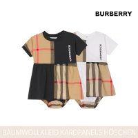 버버리 베이비 코튼 원피스 바디수트 (1M-18M) BURBERRY KIDS