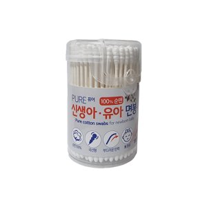퓨어 신생아 유아 면봉 180개입 1개 100 순면