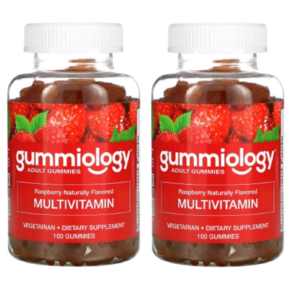 <b>Gummiology</b> 구미올리지 멀티비타민 구미 구미비타민 라즈베리 100정 2팩