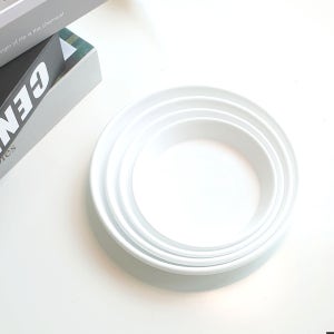 원형 화분 받침대 흰색 1호 플라스틱 화분물받침 물받이 동그라미 이태리 토분