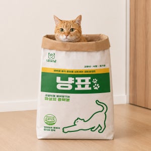 내꼬냥 고양이 바스락 숨숨집 대형 터널 냥표 냥봉투 84 X 39.5CM