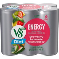 V8 +ENERGY Drink 플러스 에너지 음료 딸기 레모네이드 237ml 총 12캔