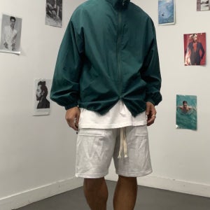 남자 바람막이 점퍼 여름자켓 투웨이 윈드브레이커 블루그린