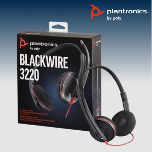 Poly Blackwire 3220 플랜트로닉스 블랙와이어 유선 헤드셋 리테일팩 업무용