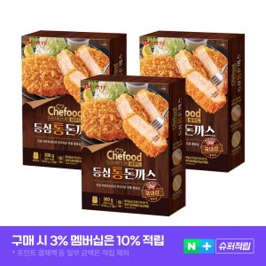 쉐푸드 등심통돈까스 300g, 3개