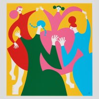 올림피아 자그놀리(Olimpia Zagnoli) Little Women Dancing Barefoot 60x65 [limited edition]