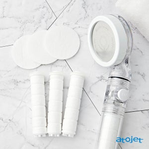 아토젯 온오프 필터 샤워기 본품+헤드필터3P+바디필터3P 세트