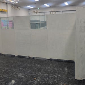 IR 철제 철재 타공파티션 망입유리 파티션 가림막 공간분리 W800 W1200