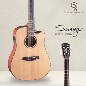 [고급구성품지급] 스윙 어쿠스틱 통기타 SC-100CE 탑솔리드 / 드레드넛바디 EQ픽업장착 남성추천 고급구성품세트