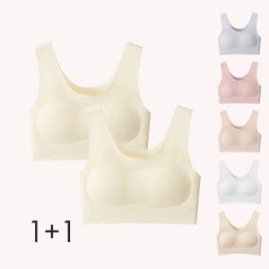 1+1 주니어브라 텐셀 인견 노와이어 심리스 무봉제 패드일체형 단계별브라 학생속옷