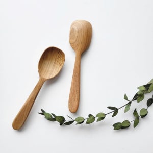 티크 우드 커트러리 세트 나무 디저트 양식기 우드 요거트 스푼