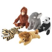 이케아 미니인형 오랑우탄/원숭이 사자 호랑이 코끼리 팬더곰 이미지