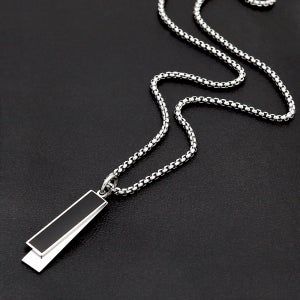 써지컬 스틸 더블 스틱 펜던트 체인 패션 스트릿 남자 목걸이