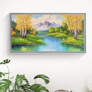 [진품] 이종성 91x45.5cm 작가 유화 풍경화 인테리어 액자 그림