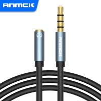 Anmck AUX 케이블 3.5mm 잭 오디오 연장 코드 남성 여성 헤드폰 Extender 와이어 스피커 자동차 노트북 전화 어댑터