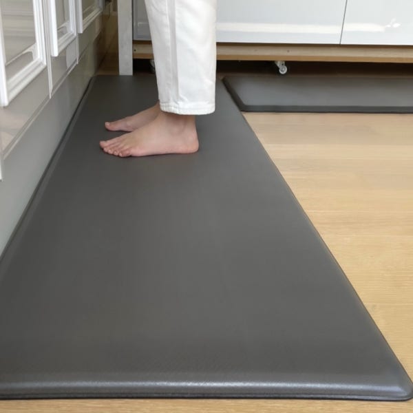 pvc 주방 싱크대 부엌 피로방지 두꺼운 발 매트 18mm 그레이 대형 50x100