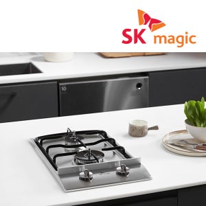 2구 빌트인 가스 쿡탑 레인지 GRAB220K 전기코드식 265x485 LNG