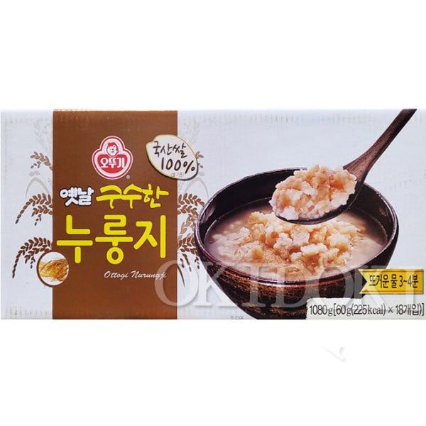 오뚜기 옛날 구수한 누룽지 60g X 18입 국산쌀 간편식