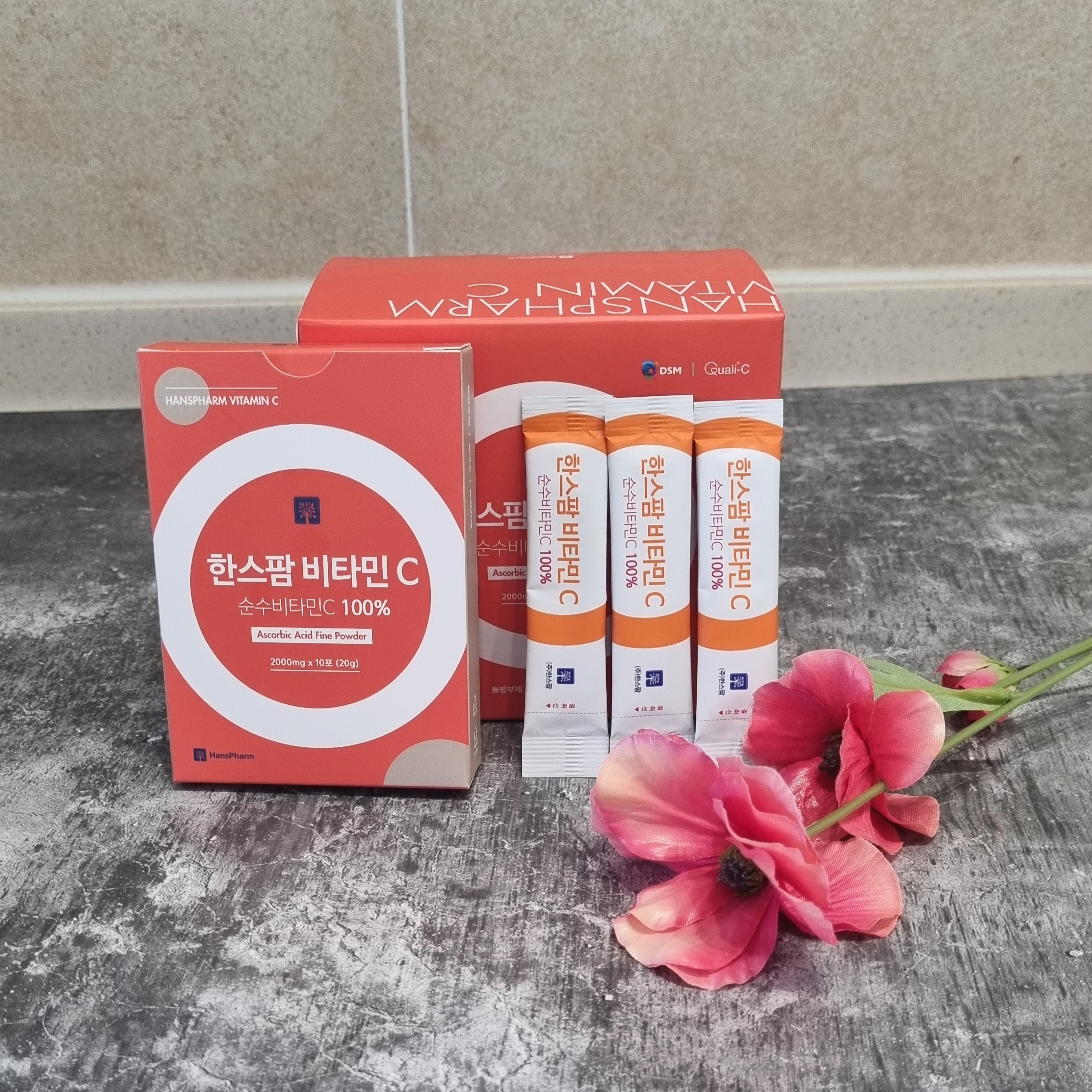 비타민C 한스팜비타민C 60포 <b>아스코르브산</b> 가루 아스코르빈산