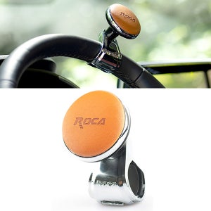 ROCA 레더 파워핸들 차량용 실내 보조 손잡이 운전대 파워봉 핸들링 카 악세사리 튜닝