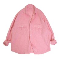 PORTER CLASSIC[포터클래식] Roll Up Linen Shirt - red