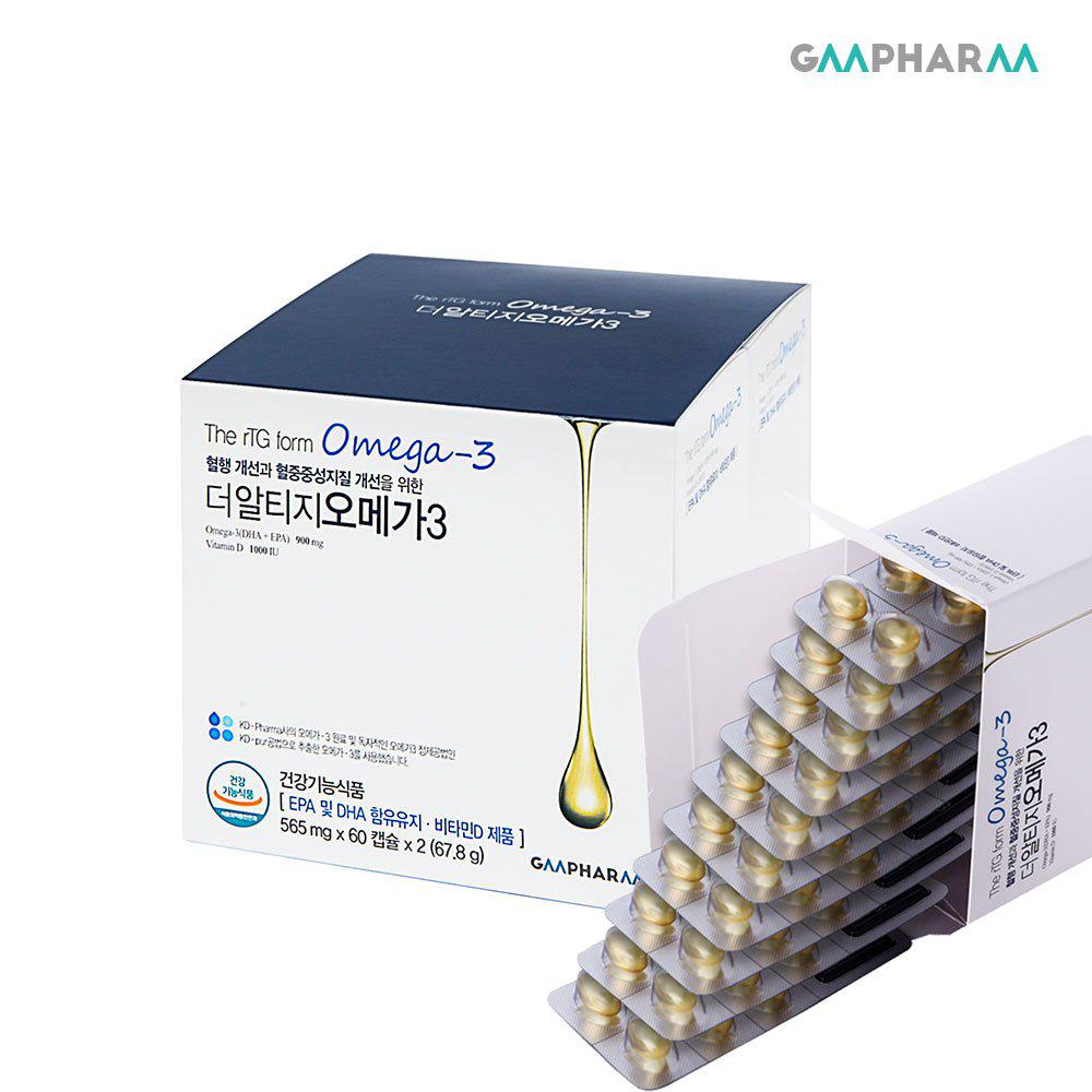 더 <b>알티지</b> <b>오메가3</b> 초임계 KD파마 <b>비타민D</b> 2개월분