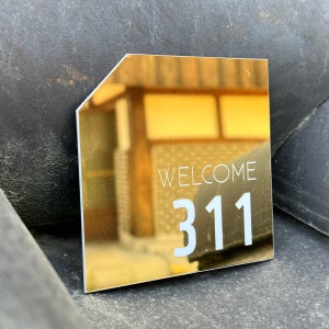 [엣지] 골드미러 아파트동호수 호실판 호수판 호실표찰 숫자판 현관문패 빌라 도어사인