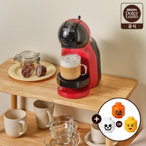 [웰컴백] 돌체구스토 미니미 블랙&체리레드 머신+레고 헤드 보관함 증정