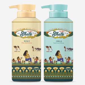 무궁화 샤워때비누 바디워시 용기 900ml 2개 (사해소금/화산송이)