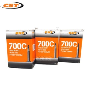 CST 프레스타 롱밸브 튜브 700x25C 100mm/자전거튜브