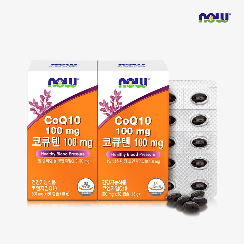 나우푸드 코엔자임Q10 <b>코큐텐 100mg</b> 60<b>캡슐</b>, 2개