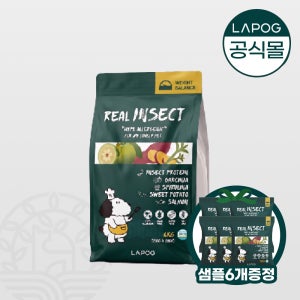 라포그 리얼인섹트 하이포알러제닉 강아지 사료 저알러지+체중관리, 4kg, 1개