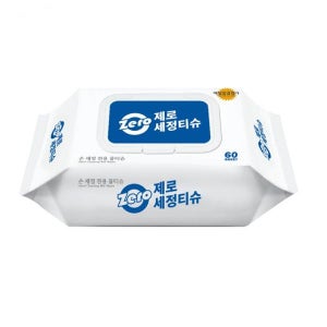 제로세정티슈 60매 x 20개 손세정알콜물티슈