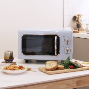 쿠잉 레트로 전자렌지 MC-R20A 전자랜지 미니 소형 블루