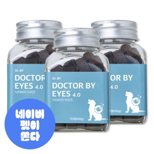 닥터바이 아이즈 강아지 눈 영양제 눈물자국 냄새 루테인 70개입, 3개